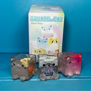 Choco Teddy - Square Cat Big Size Ice Cube Series - Lot of 3